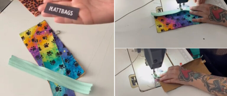 Estuche multiuso con 3 piezas de tela